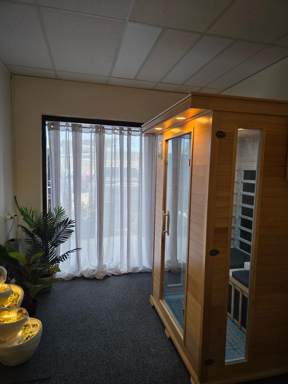 Salt room with beach mural